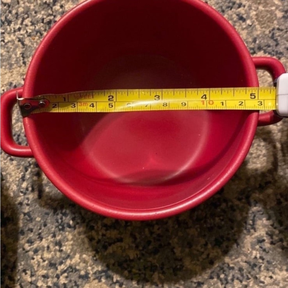Homemade Red Soup Bowls Set of 4 - Picture 6 of 8